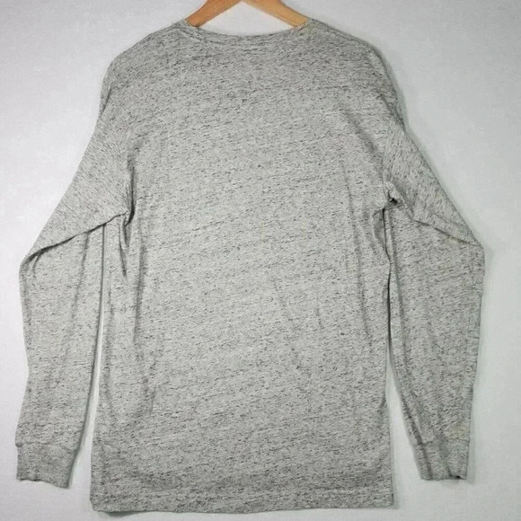 PINK Victoria's Secret Women's Bling T-shirt Small Rose Gold Sequin Logo LS Gray - Picture 7 of 14